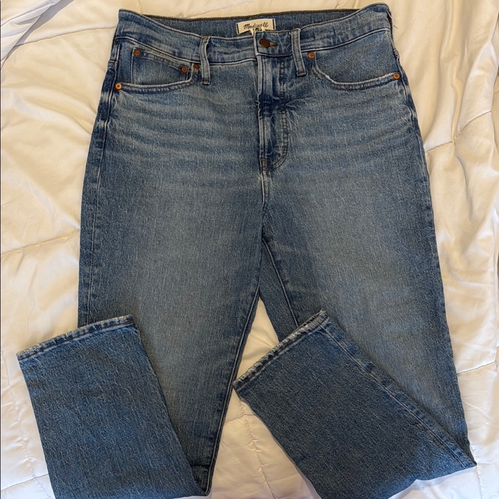 Madewell Blue High Rise Jeans with Faded Finish